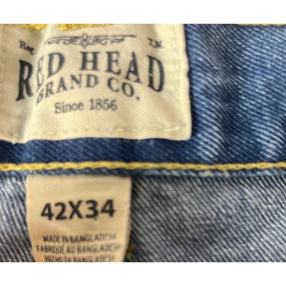 Red Head Jeans Mens 42x34‎ Blue Relaxed Fit Denim Five Pocket New NWT - Picture 3 of 7